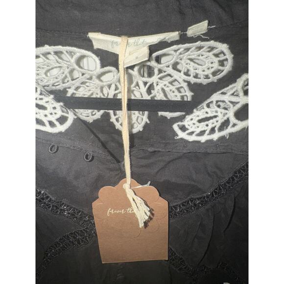 Forever That Girl Short Sleeve High Neck Peasant Blouse Size S New w/ Tag SOO - Picture 8 of 8